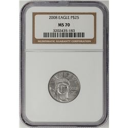 2008 $25 Platinum American Eagle Coin NGC MS70