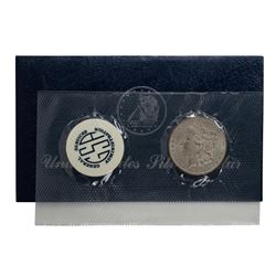 1883-O $1 Morgan Silver Dollar Coin with GSA Soft Pack and Envelope