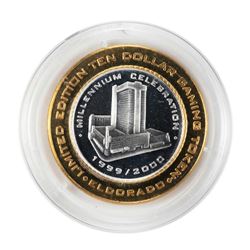 .999 Silver Eldorado Hotel and Casino $10 Casino Gaming Token Limited Edition
