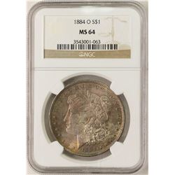 1884-O $1 Morgan Silver Dollar Coin NGC MS64