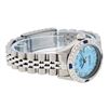 Image 3 : Rolex Ladies Stainless Steel Quickset Blue Diamond & Sapphire Wristwatch