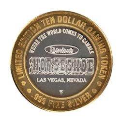 .999 Fine Silver Horseshoe Las Vegas, Nevada $10 Limited Edition Gaming Token