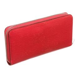 Louis Vuitton Red Epi Leather Monogram Zippy Wallet