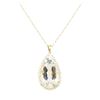 Image 2 : 24.03 ctw Aquamarine and Diamond Pendant With Chain - 14KT Yellow Gold