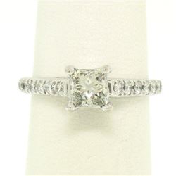 14K White Gold 1.32 ctw H VS1 Prong Set Princess Cut Diamond Engagement Ring Sz