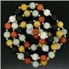 Image 2 : 14K Yellow Gold 24" Long Multi Colored 8.5mm Round Jade Bead Strand Necklace