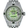 Image 1 : Rolex Ladies Stainless Steel Quickset Green MOP Diamond Lugs Datejust Wristwatch