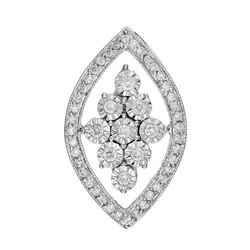 14k White Gold 0.35CTW Diamond Pendant, (I1-I2/G-H)