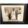 Image 1 : THE BIG THREE MULTI SIGNED FRAMED BASKETBALL PHOTO (BOSH, WADE & JAMES) W/ COA