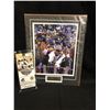 Image 1 : SPORTS MEMORABILIA LOT (RUSSELL WILSON FRAMED SUPERBOWL PHOTO W/ GAME 7 STANLEY CUP TICKET 2011)