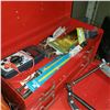 Image 2 : BEACH TOOL CHEST W/ CONTENTS AND VALVE COMPRESSOR