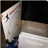 Image 2 : BOX OF STORAGE CONTAINERS AND BASBALL WHITEBOARD