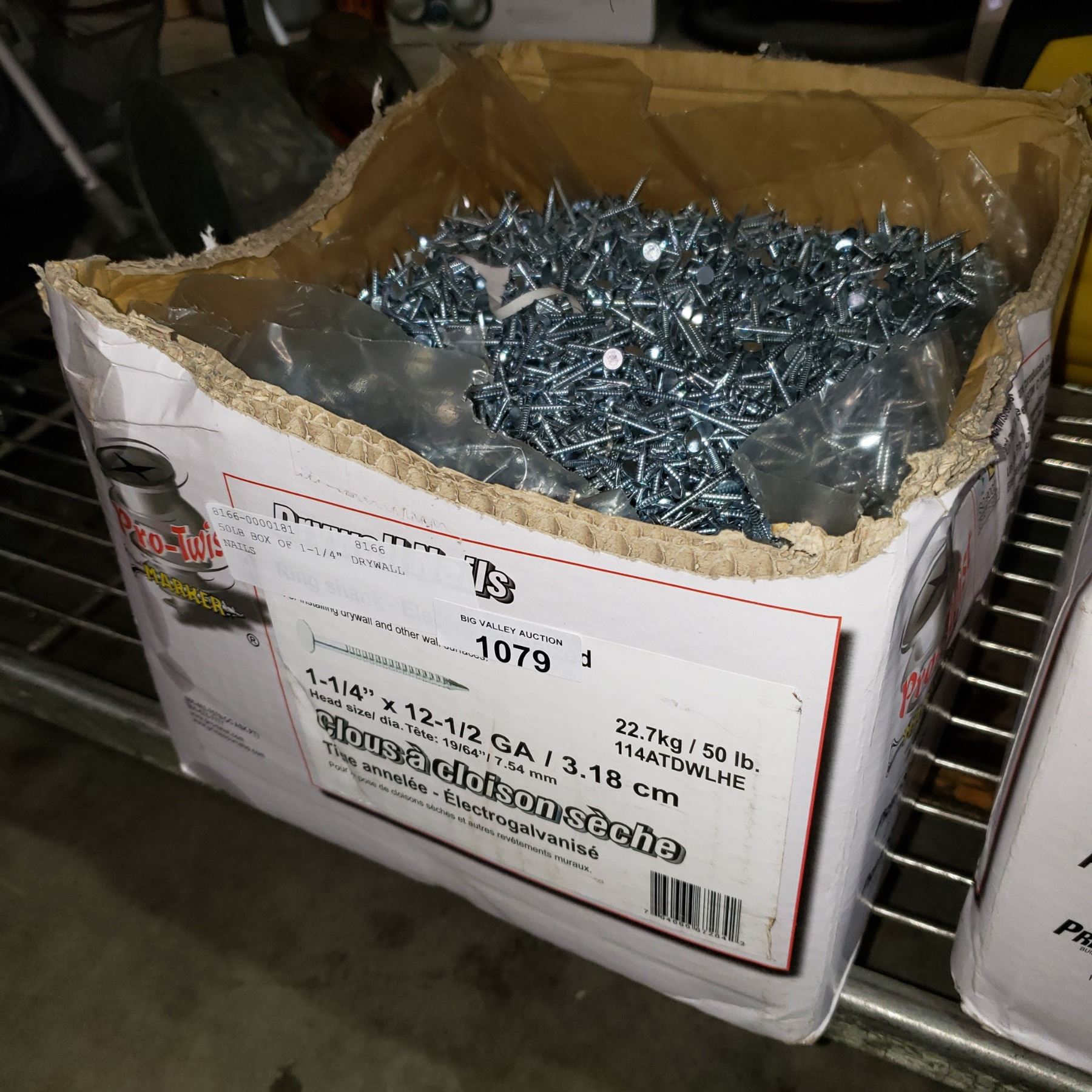 50LB BOX OF 1 1 4 DRYWALL NAILS Big Valley Auction 50lb-box-of-1-1-4-drywall-nails-big-valley-auction