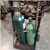 Image 2 : OXY ACETELENE TANKS ON CART W/ TORCH
