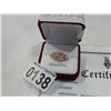 Image 2 : STERLING SILVER RODE GOLD PLATED GENUINE 1.8CT MORGANITE RING SIZE 6 W/ APPRAISAL $800