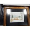 Image 2 : LOT OF 2 WATER COLOUR PAINTINGS AND SMALL PRINT