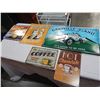 Image 2 : LOT OF TIN SIGNS COFFEE, HOT CHOCOLATE, BEER, GRANVILLE ISLAN BREWERY, AND OTHER