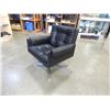 Image 2 : MCM BLACK SWIVEL ARMCHAIR