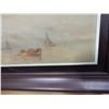 Image 2 : SIGNED PASTEL SHIP SCENE NM BROWN 1925 IN FRAME