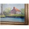 Image 2 : SIGNED OIL ON CANVAS WINDMILL SCENE IN GOLD FRAME