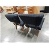 Image 3 : 2 BLUE UPHOLSTERED CHAIRS