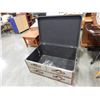 Image 2 : METAL WOOD FRAMED TRUNK