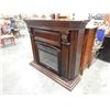 Image 2 : MAHOGANY FINISH FIREPLACE MANTLE AND COLEMAN ELECTRIC FIREPLACE