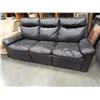 Image 1 : BLACK LEATHER RECLINER SOFA