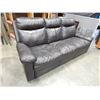 Image 2 : BLACK LEATHER RECLINER SOFA