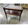 Image 1 : WALNUT GLASS TOP END TABLE
