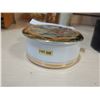 Image 2 : THE ART OF CHOKIN ETCHED W/ COPPER, GOLD, SILVER 24KT GOLD RIM CHINESE DISH W/ LID