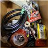 Image 2 : BOX OF TOOLS, HAMMER, STAPLER AND SHOP SUPPLIES