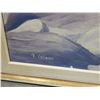 Image 2 : VINTAGE OIL ON CANVAS MOUNTAIN WINTER SCENE PICTURE SIGNED F.GIBSON