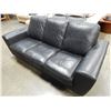 Image 2 : BLACK LEATHER SOFA