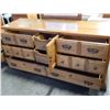 Image 3 : 6 DRAWER WALNUT DRESSER WITH MIRROR AND 2 DRAWER NIGHTSTAND