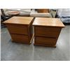 Image 1 : PAIR OF OAK 2 DRAWER NIGHTSTANDS