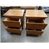 Image 2 : PAIR OF OAK 2 DRAWER NIGHTSTANDS
