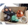 Image 2 : BOX OF STONEWARE LIQUOR JUGS, ETC