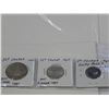 Image 2 : 3 1967 CANADIAN CENTENNIAL COINS 50c 25c 5c .800 SILVER