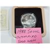 Image 2 : 1988 SEOUL OLYMPIAD 3000 WON .925 SILVER IN CASE