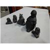 Image 2 : LOT OF 5 NATIVE FIGURES 3 SOAPSTONE AND 2 CERAMIC