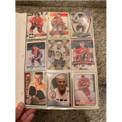 BINDER OF 200+ HOCKEY CARDS, INCLUDES SUPERSTARS, ROOKIES AND INSERT CARDS