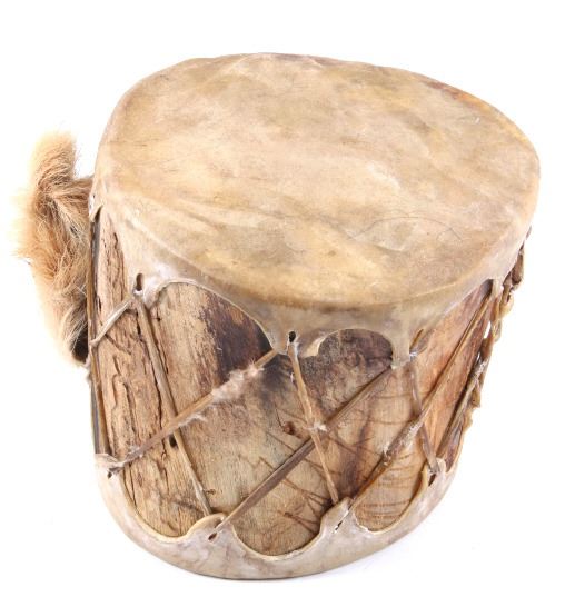 Northern Plains Indian Deer Rawhide Drum