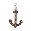 Image 1 : Brown Diamond Anchor Nautical Pendant 1/5 Cttw 10kWhite Gold