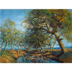 László Mednyánszky (1852-1919) - Trees on the str