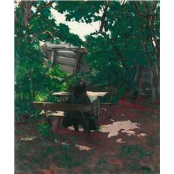 Endre Litteczky (1880-1953) - Sun-lit table in th