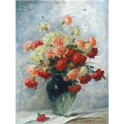 Adrienne Henczné Deák (1890-1956) - Dianthuses in