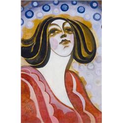 Hugó Scheiber (1873-1950) - Portrait of young wom