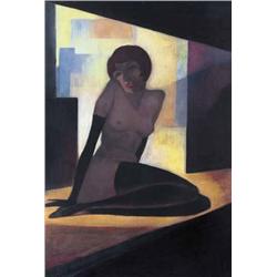 Attila Sassy (1880-1967) - Nude in stocking