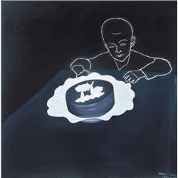 László Fehér (1953-    ) - In front of the cake, 